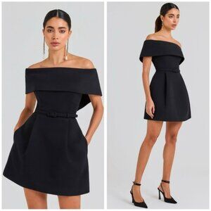 Nadine Merabi Harper Black Mini Dress